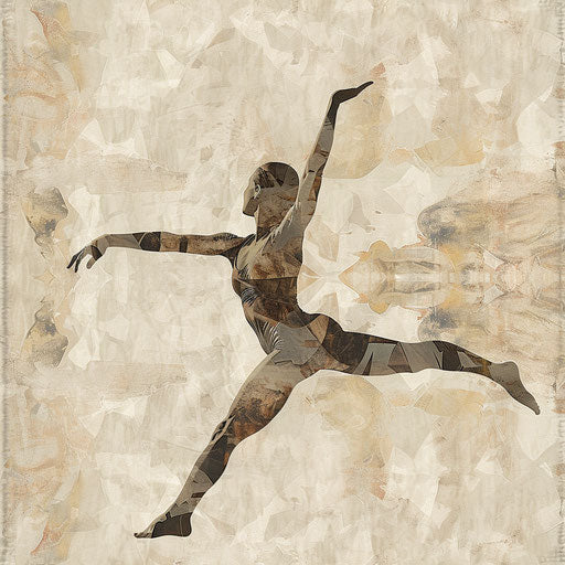 Gymnastics clipart in photo realistic quality on flat beige background