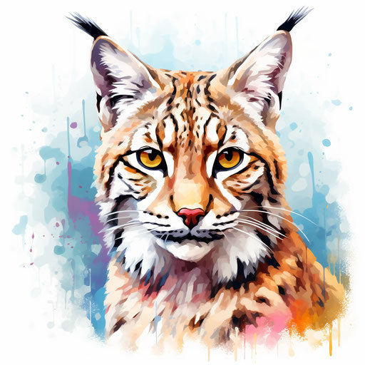 Artistic illustration in the style of Impressionistic of a lynx