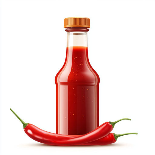 Realistic clipart of a hot sauce, high resolution, isolated