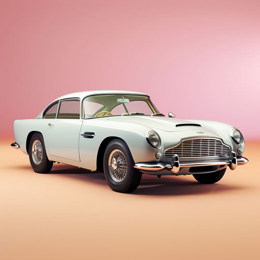 Vintage cars in pastel colors