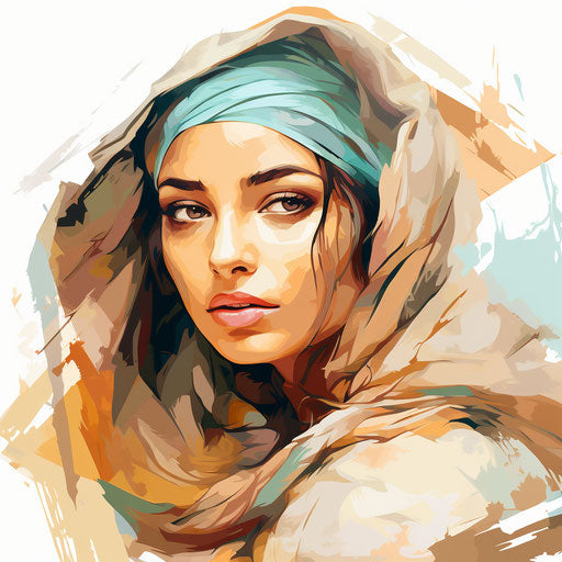 Mat clipart in the style of oil painting, on a white background