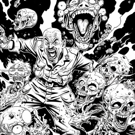 Creepy Trippy Coloring Pages Art to Color