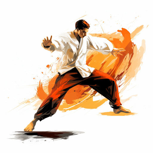 Training clipart in the style of Chiaroscuro Art, on a white background