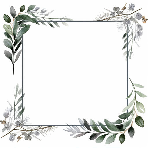 Frame clipart in the style of Minimalist, on a white background