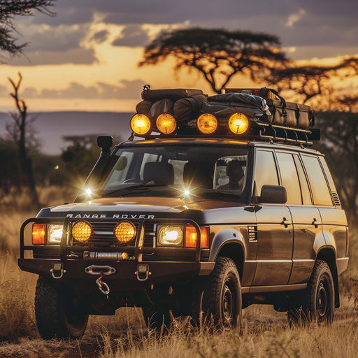 1995 Safari Edition Range Rover navigating African Savannah