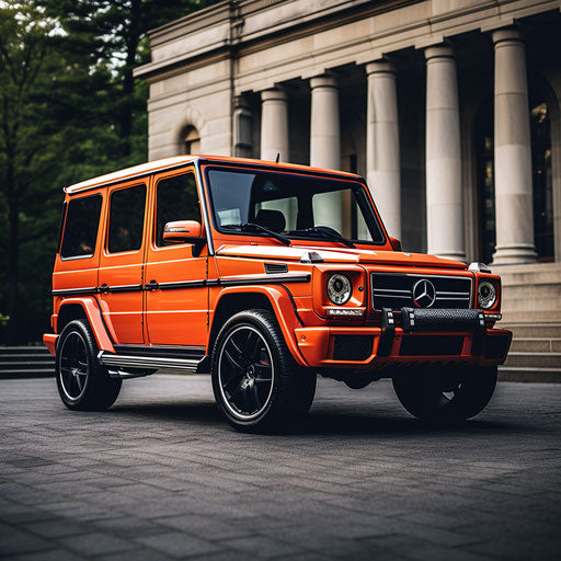 Mercedes Benz G Wagon classic with classic wire-spoke wheels