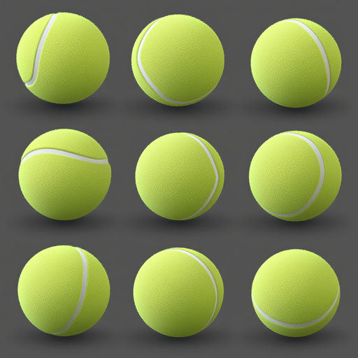 Photo-realistic clipart of tennis balls, high-resolution, no background, isolated