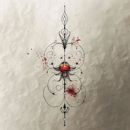 Unalome tattoo inspired by fairy tales