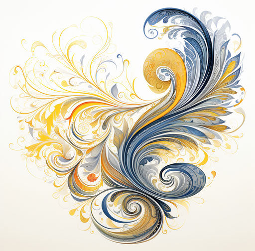 Blue and yellow dove wing