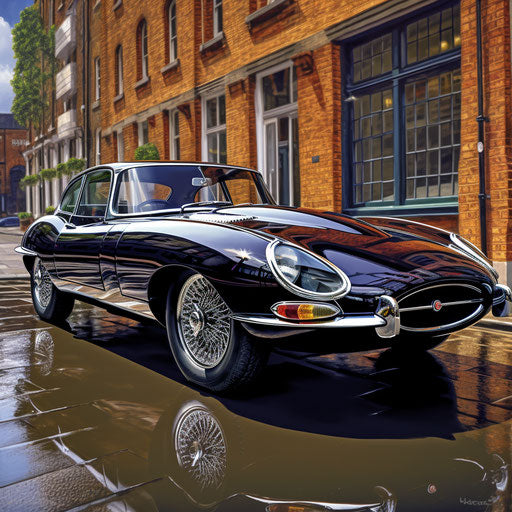 Jaguar E Type Car Chrome
