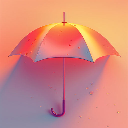 Insurance clipart in photo realistic style with a flat random background, ethereal glow and soft edges