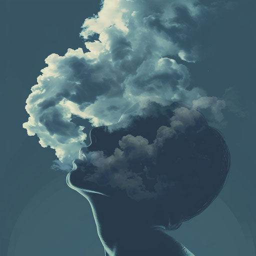 Photo-realistic breathing clipart with random flat background