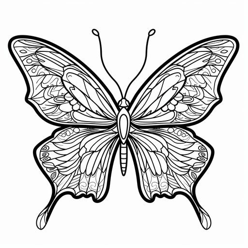 Symmetrical butterfly with simple designs