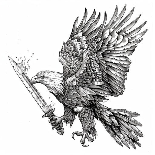 Dynamic Hunting Tattoo Flash