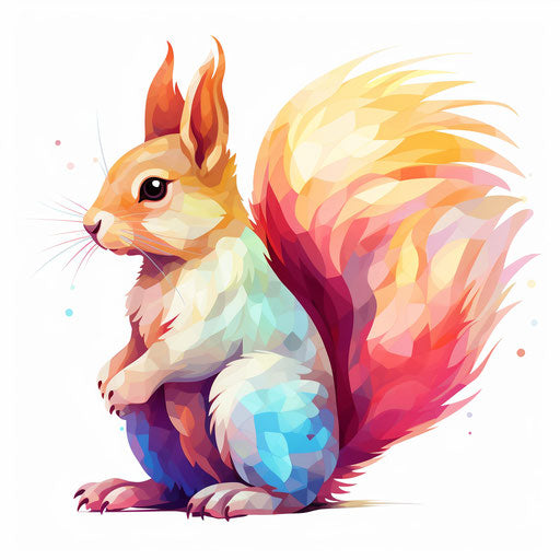 Squirrel drawing in the Pastel Colors Art style