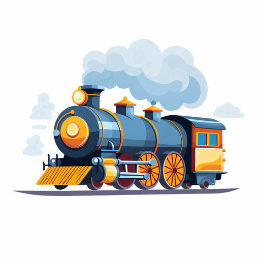 Minimalist-style steam clipart on white background