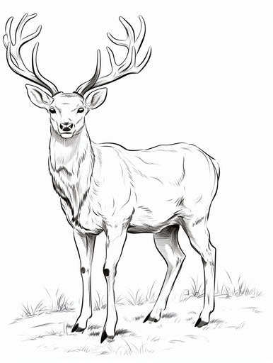 Free reindeer coloring pages for kids, Nikon D750 style