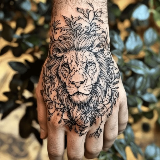 Lion Tattoo On Hand Tattoo Art Collection