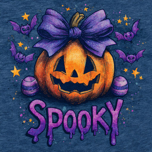 Cheerful Pumpkin with Festive Decorations