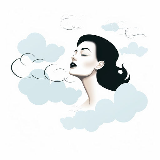 Minimalist-style image of whisper clipart, on white background