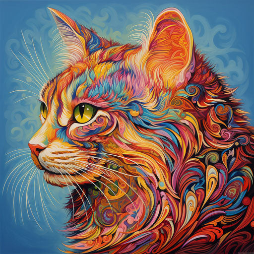 Louis Wain's cat sideview