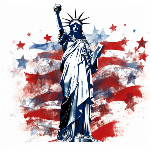 Patriotic clip art in the style of Chiaroscuro Art