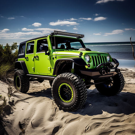 Jeep wrangler classic Bright green