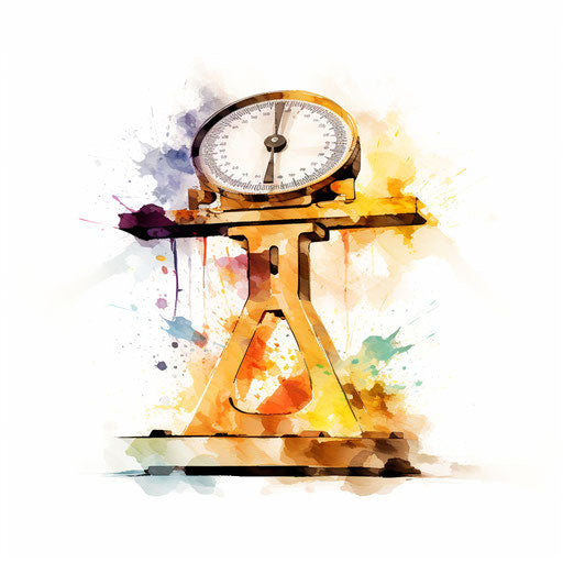 Weight illustration in the style of Impressionistic Art