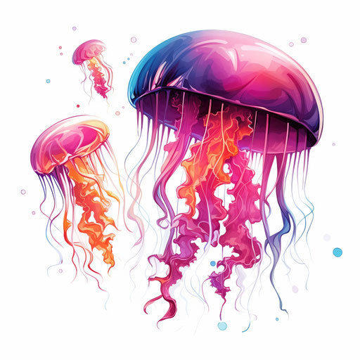 Jelly illustration in the style of Chiaroscuro Art, on white background