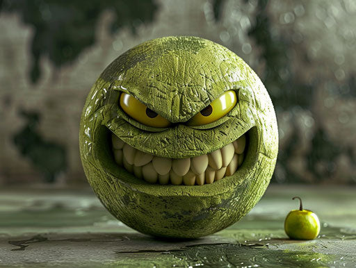 Happy emotion with angry face