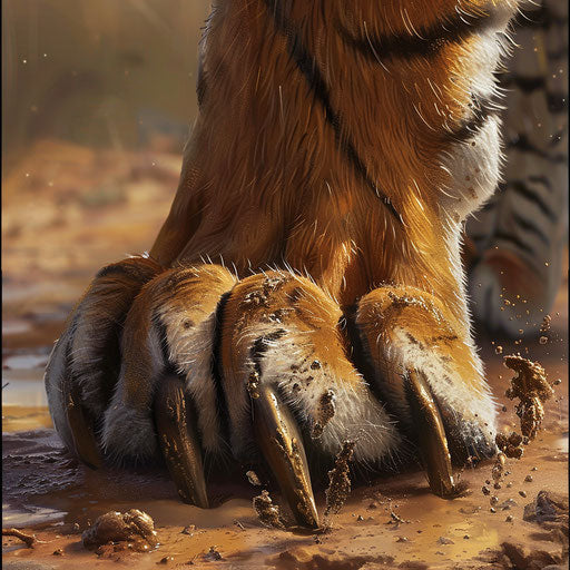 Close encounter with a tiger's paw