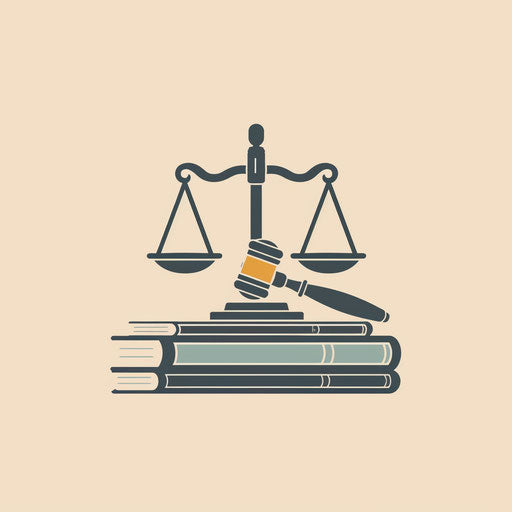 Justice balance with books and gavel
