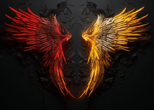 The wings of a devil, anti-aesthetic official style, raw and unfiltered