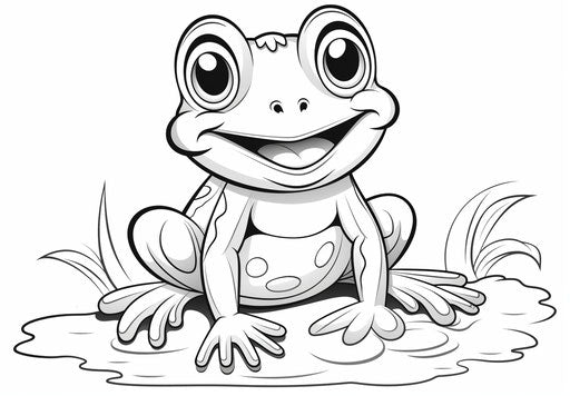 Free frog coloring pages