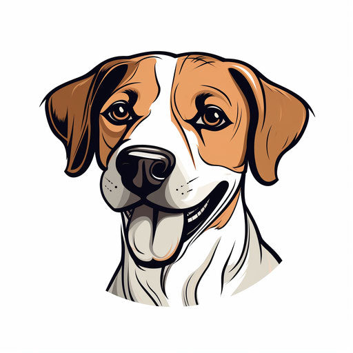 Dog clipart easy in the Minimalist style, on a white background