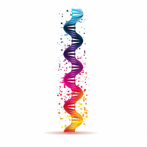 Minimalist DNA illustration on white background