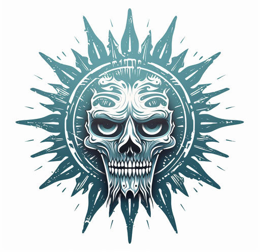 Eerie sun with sun inside vector