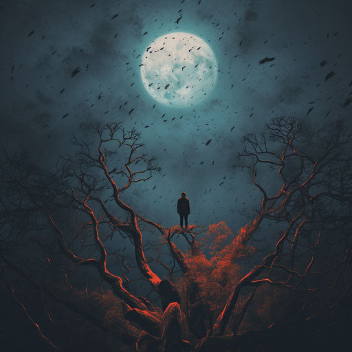 The Instability of a Man on a Branch in Front of a Full Moon
