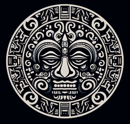 Vector illustration of a Polynesian design in a circle
