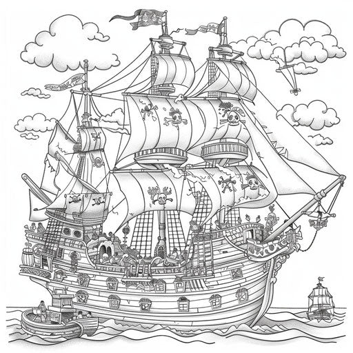 Unruly pirates causing trouble on a ship