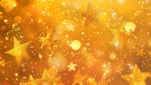 Stars of gold in the sky with star constellation