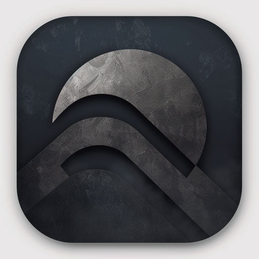 Sophisticated app logo with muted palette