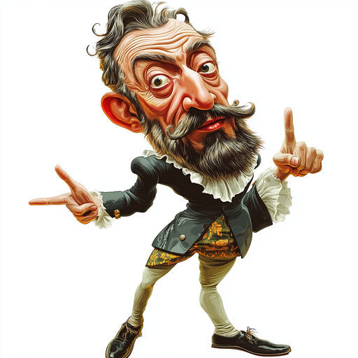 Memorable Johannes Kepler Caricature Clipart for Corporate Branding