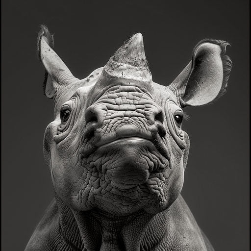 Rhino with a playful expression