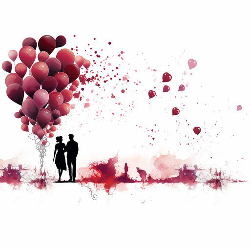 Chiaroscuro Art Anniversary Clip Art on White Background