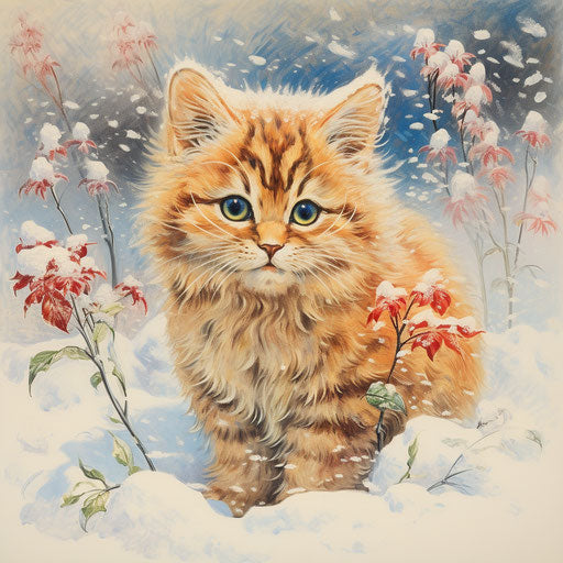 Cat in the snow