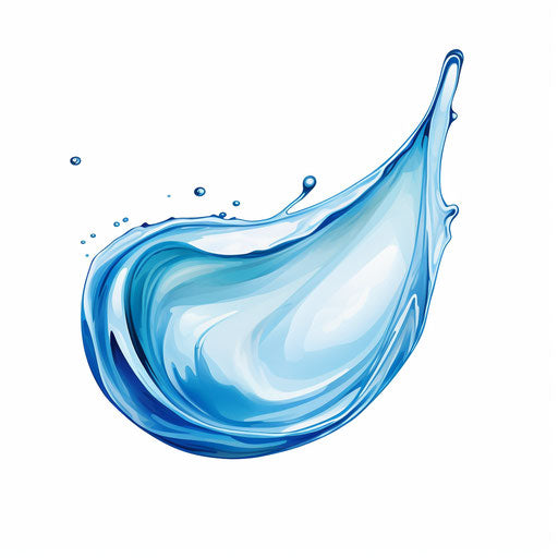 Water drop resembling Oil painting on white background