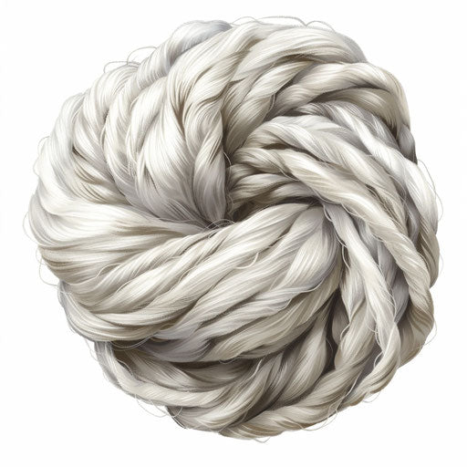 Realistic wool illustration with flat white background