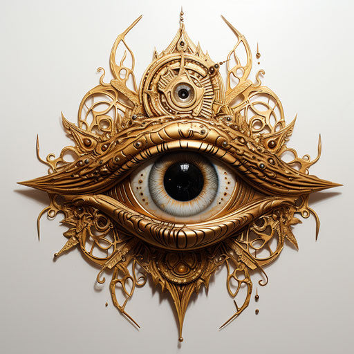 Art pierce eye, contemporary ink style, god rays, Keos masons, Olympus XA2, light bronze, sketchy