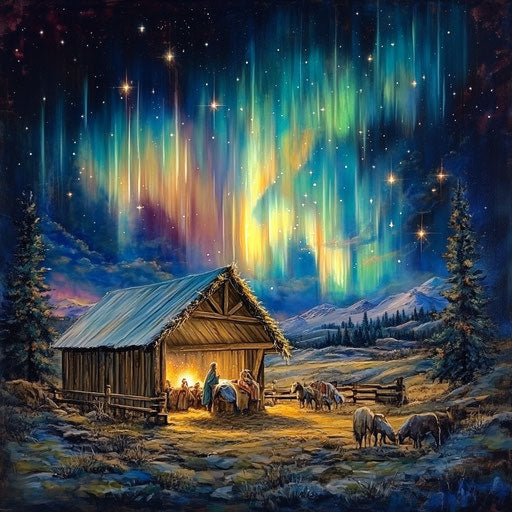 Humble stable under the northern lights